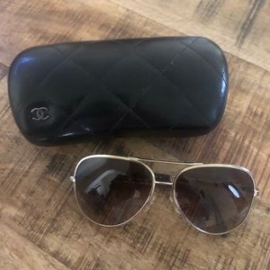 CHANEL 4194-Q Authentic Aviator Sunglasses
